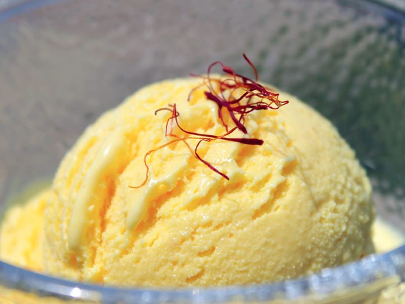 Traditional Persian Saffron Ice Cream